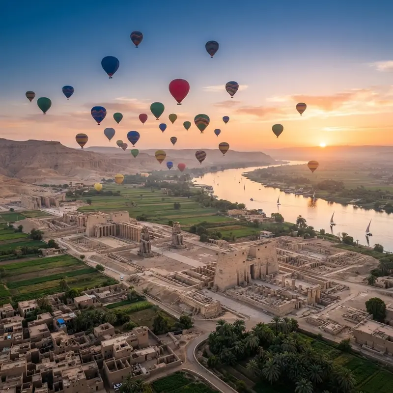 جولة الأقصر الخاصة مع منطاد هوائي من الغردقة