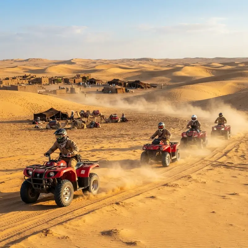 كوّاد بايك 3 ساعات وقرية بدوية وركوب الجِمال